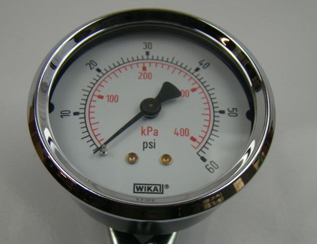 Calibrador de presión de gas de la wika del tubo de Bourdon